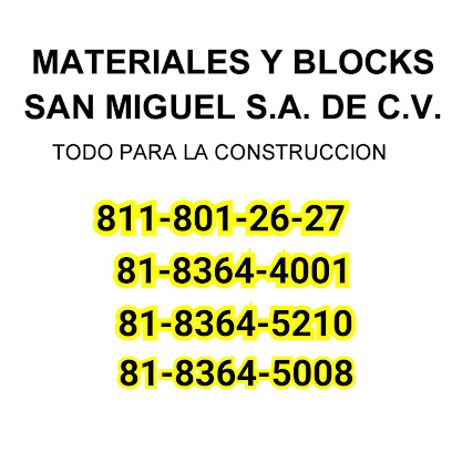 Materiales y Blocks San Miguel en Guadalupe