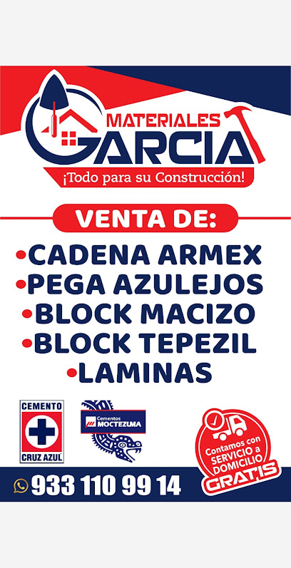 Materiales para La Construcción García, Norte 2Da. Sección en Comalcalco